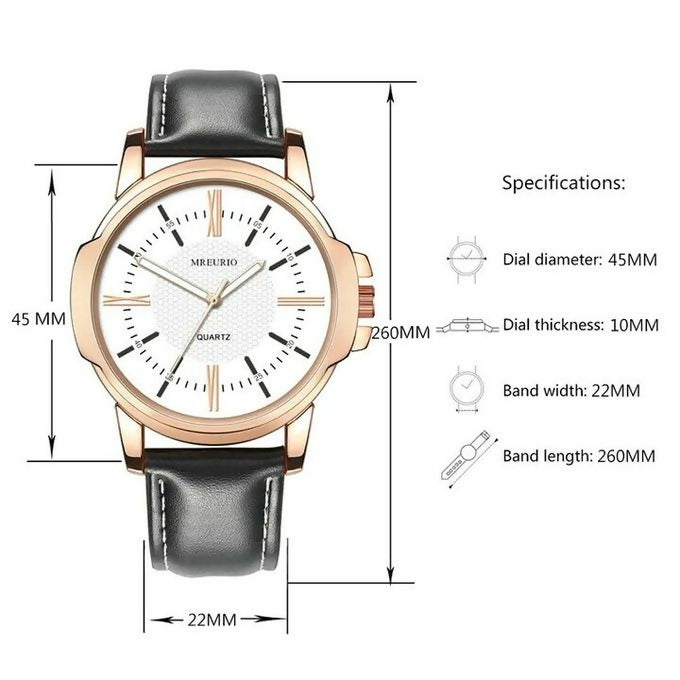 Top Brand Luxury Business Leather Watch Clock