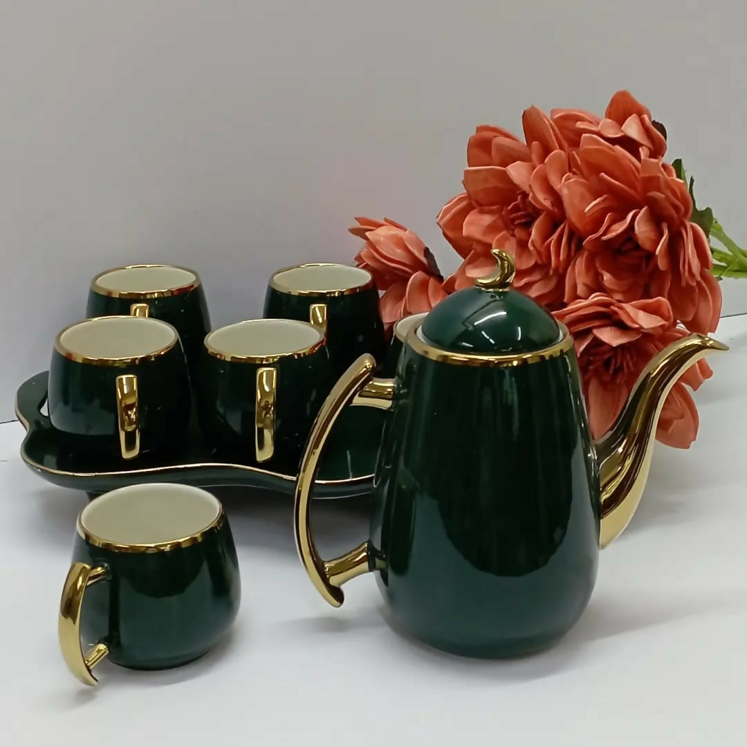 8 pcs ceramic tea set.