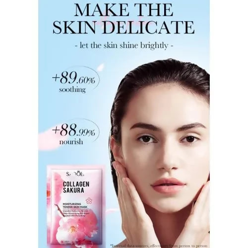 SADOER Collagen Sakura Brightening And Moisturizing Face Masks.