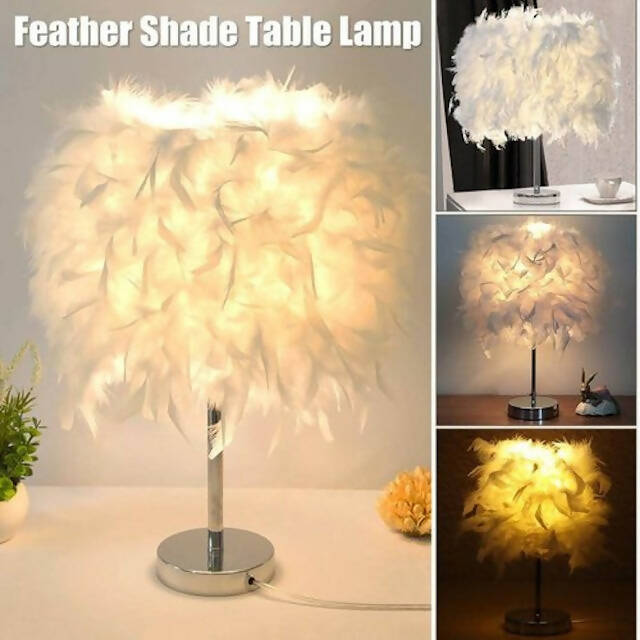 Generic LED Modern Feather Night Light, Color White Nordic Feather, Comes with Bulb