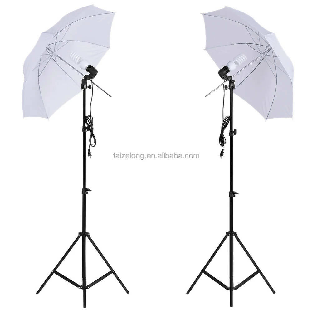 Photography Photo Studio Softbox Lighting Kit With 2.6x3M Background Frame 3pcs Backdrop Tripod Stand Reflector Board 4 Umbrella