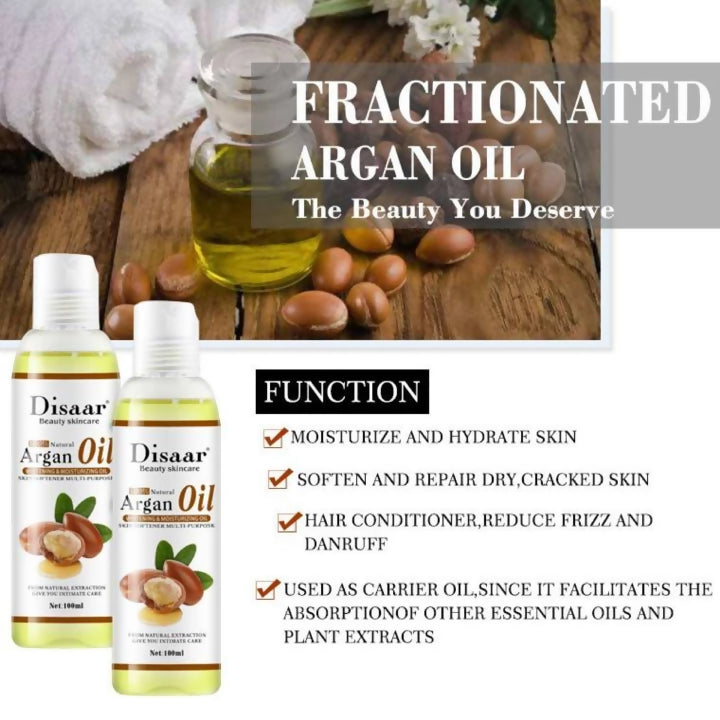 Argan Oil 100% Natural Body& Face Multipurpose - Disaar