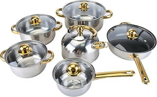 12pc S/Steel Cookware Set