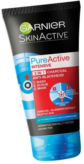 Garnier BHA Pure Active 3 In 1 Charcoal Anti Blackhead