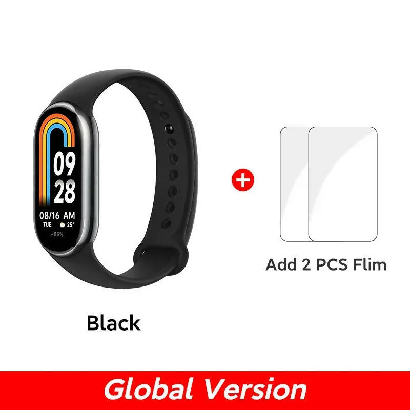 Global Version Xiaomi Smart Band 8 Blood Oxygen Monitor 1.62'' AMOLED Screen 16 Days Battery Life