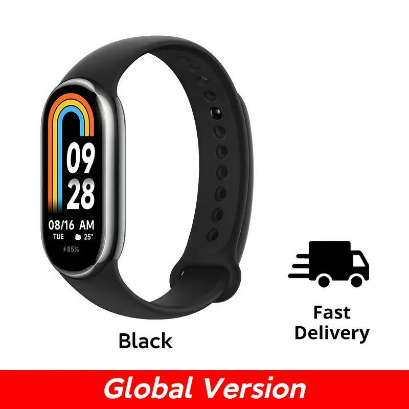 Global Version Xiaomi Smart Band 8 Blood Oxygen Monitor 1.62'' AMOLED Screen 16 Days Battery Life