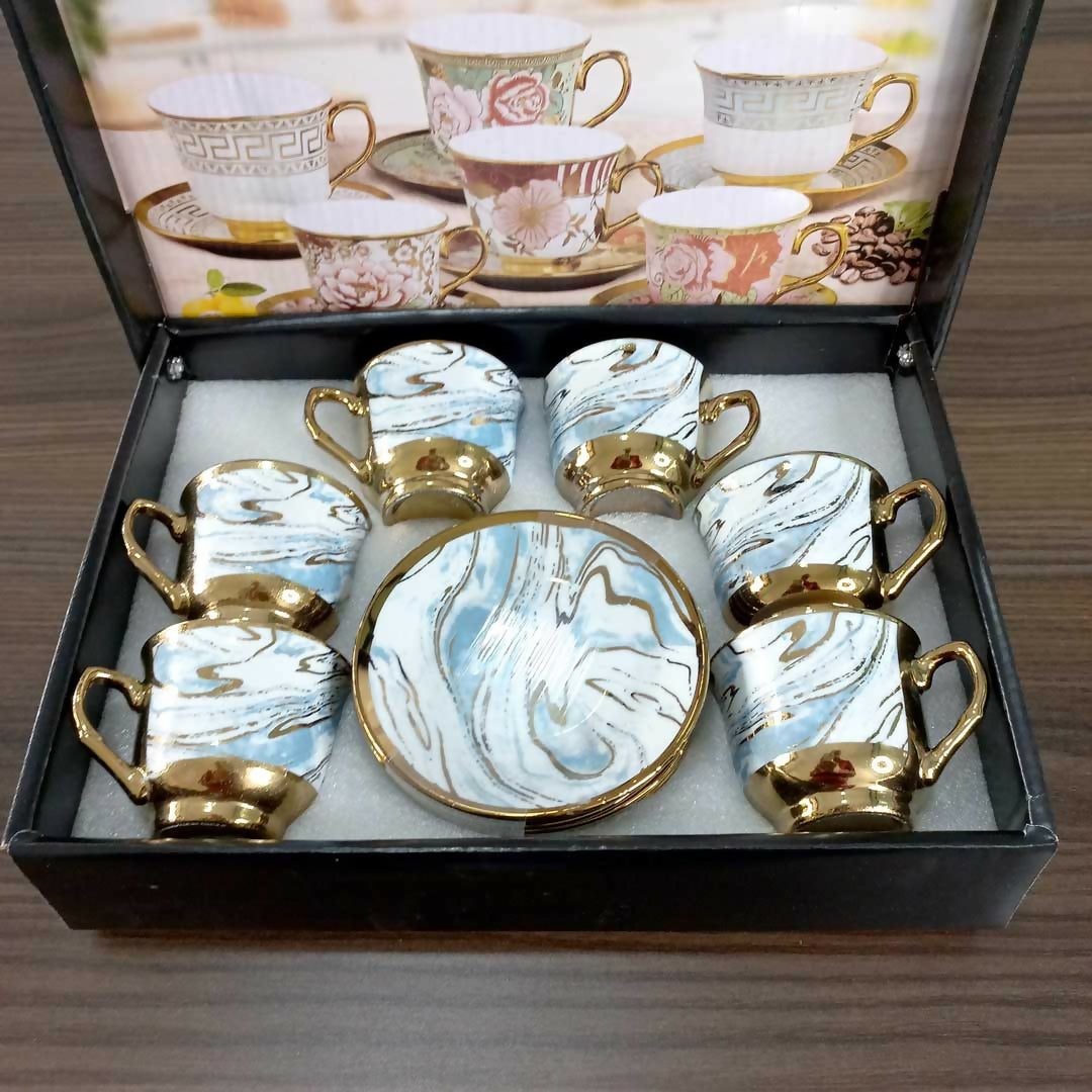 12pc Decorated Coffee Cup Set