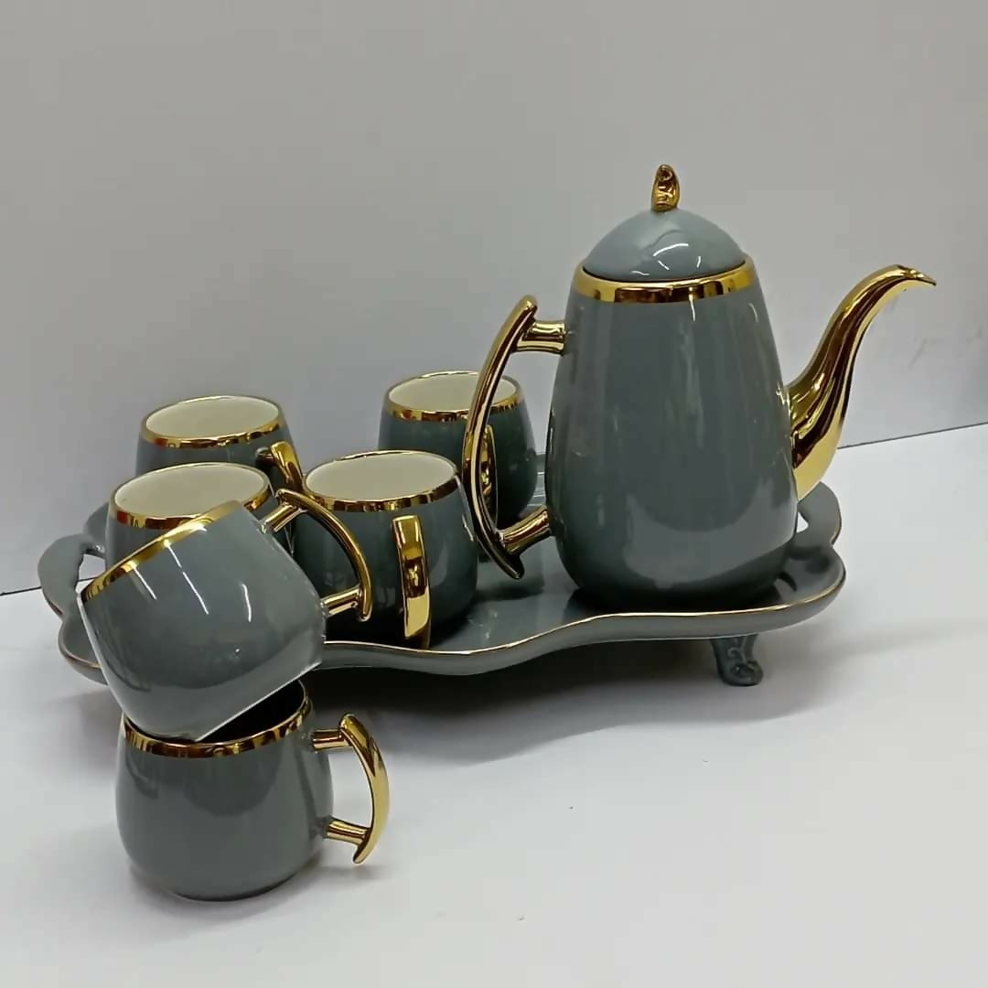 8 pcs ceramic tea set.