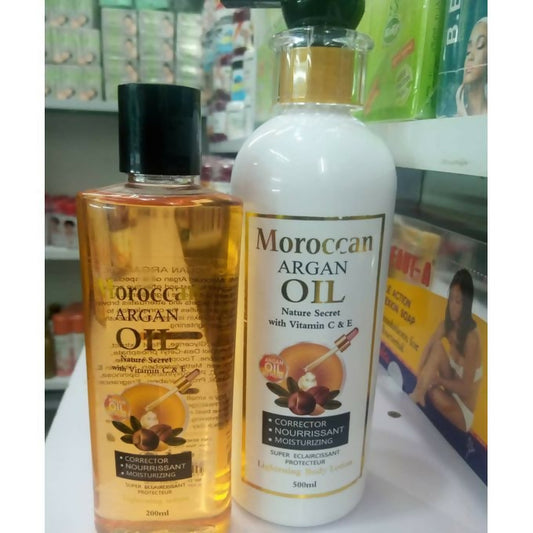 Moroccan Argan Oil Lightening Body Lotion + Moroccan Oil