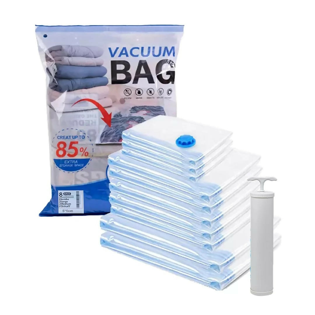 Vacuum Bag Set With Free Pump (8 Bags)