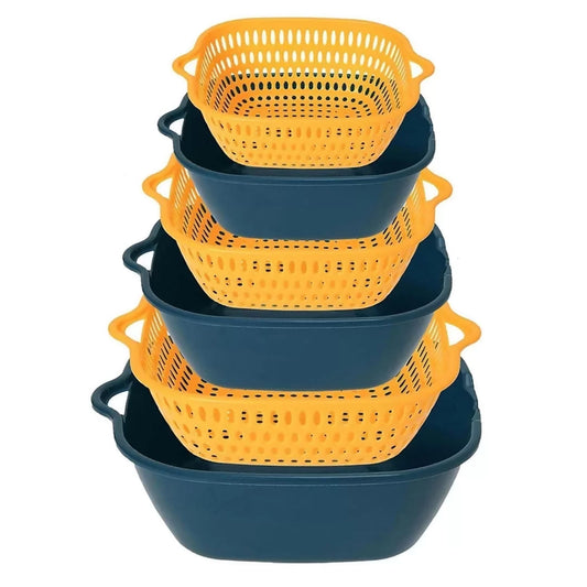 Multi-Layer Drain Bowls Basket Set