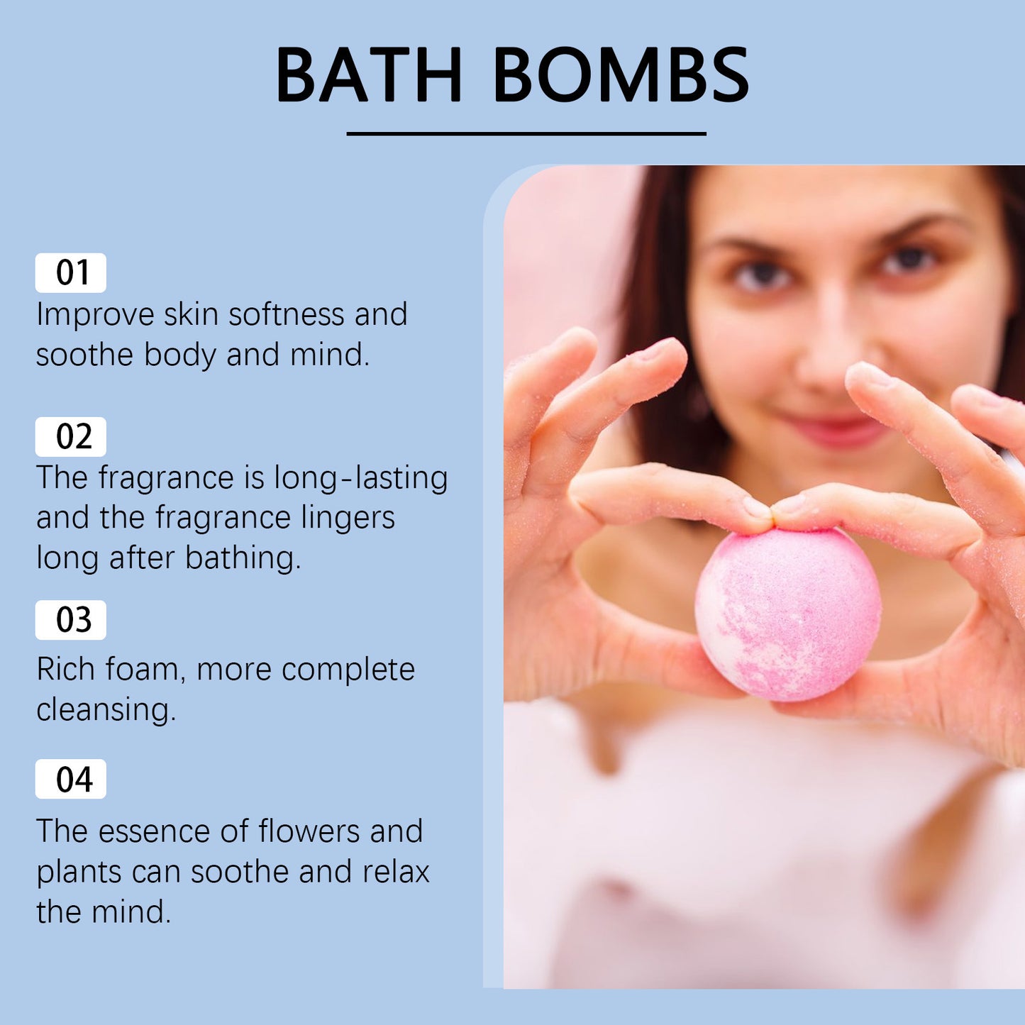 Ocaura Christmas Colorful Salt Bath Balls Rich Bubble Stress Relief Body Spa Essential Oil Deeply Moisturizing Gifts Bath Bombs