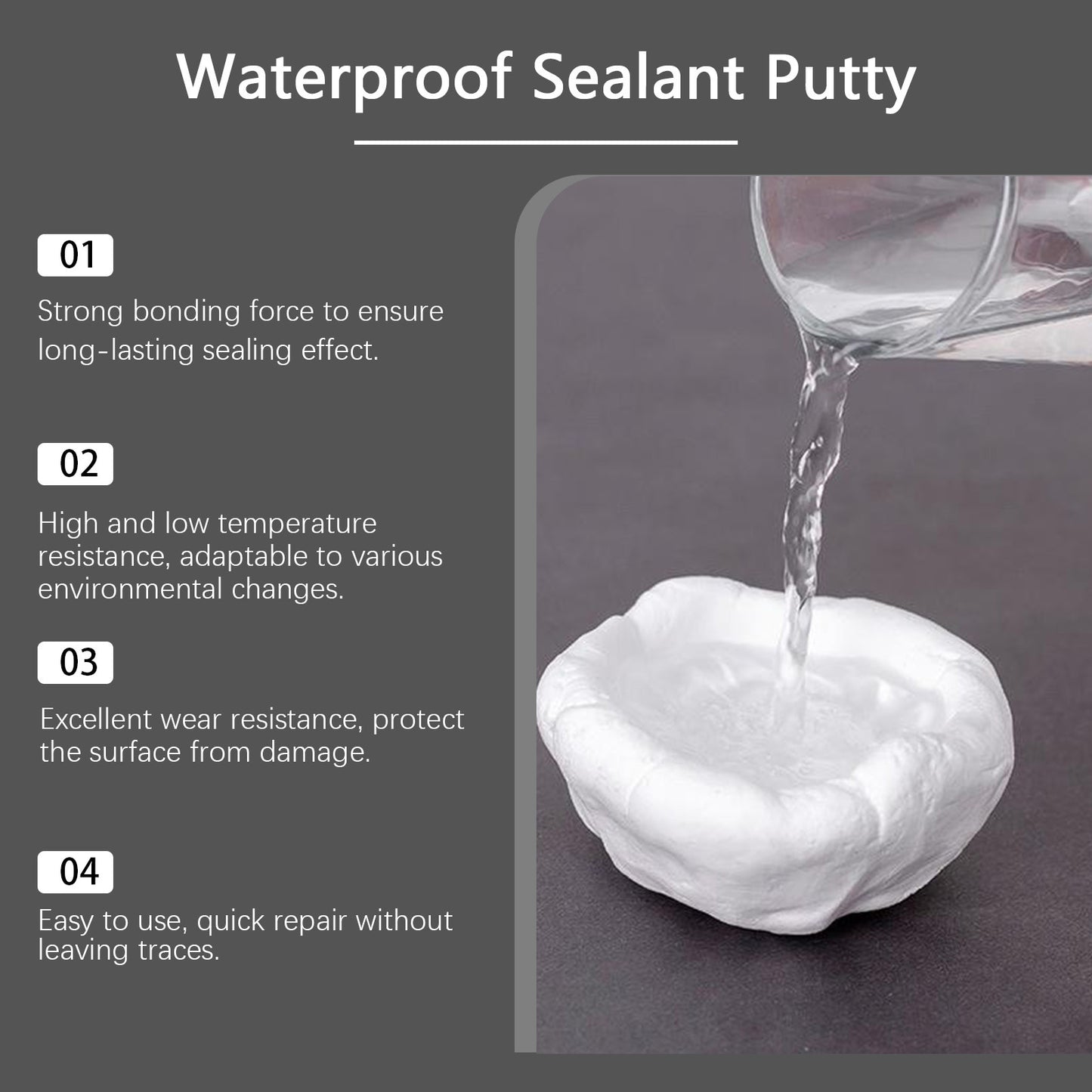 Waterproof Rubber Mastic Mud Air Conditioning Hole Sealing Duct Putty Waterproof Mastic Sealant Wall Hole Blocking Sealing Clay