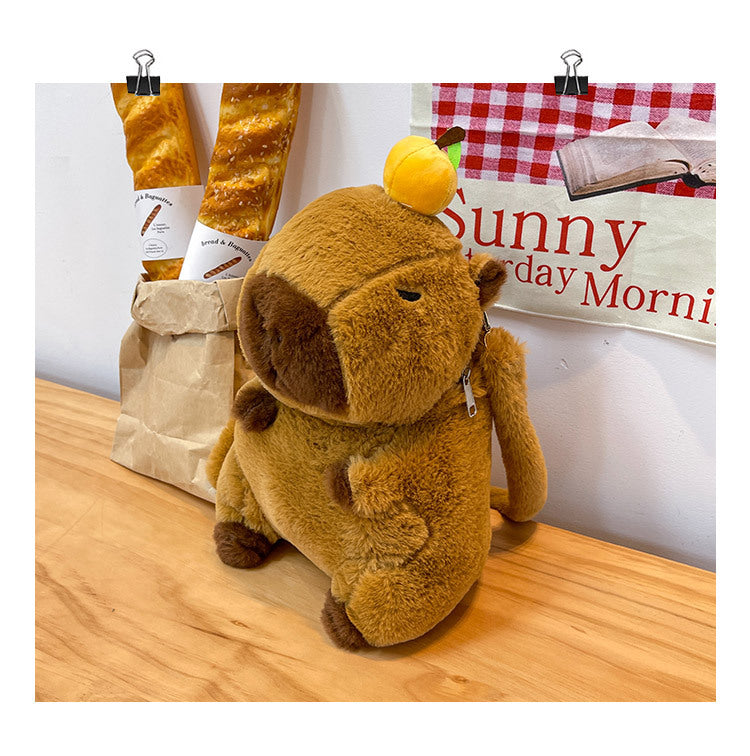 NEW Kawaii Plushie Doll Capybara Plush Backpack Handbag Children's Bag Toy Shoulder Bag Mini Knapsack Bags Gifts For Girlfriend