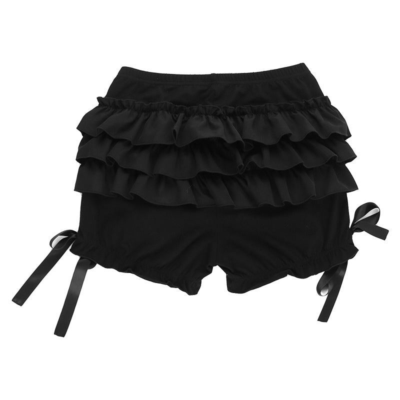 AltGoth Mall Goth Hotsweet Shorts Women Aesthetic Y2k E-girl Cute Sweet Fairycore Grunge Lace Bow Patchwork High Waist Shorts
