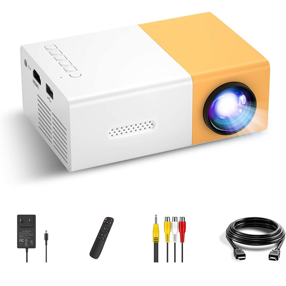 Mini projector 72 - inch screen LED lamp life 30000 hours, support hd, compatible with Android/IOS/Windows/HDTV/USB