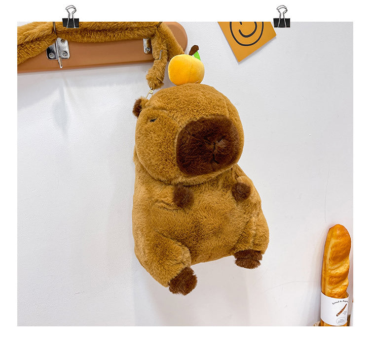 NEW Kawaii Plushie Doll Capybara Plush Backpack Handbag Children's Bag Toy Shoulder Bag Mini Knapsack Bags Gifts For Girlfriend
