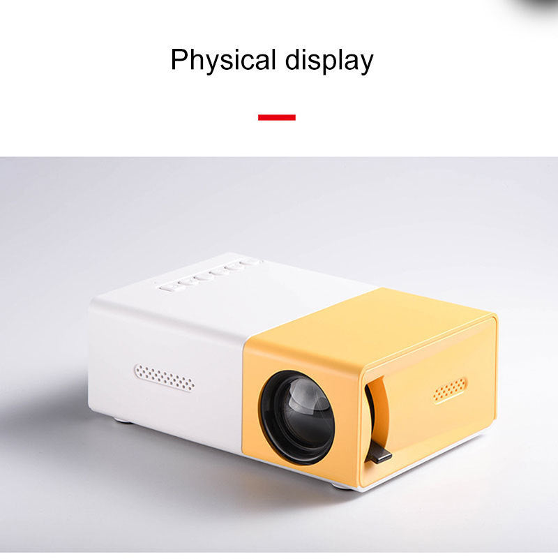 Mini projector 72 - inch screen LED lamp life 30000 hours, support hd, compatible with Android/IOS/Windows/HDTV/USB
