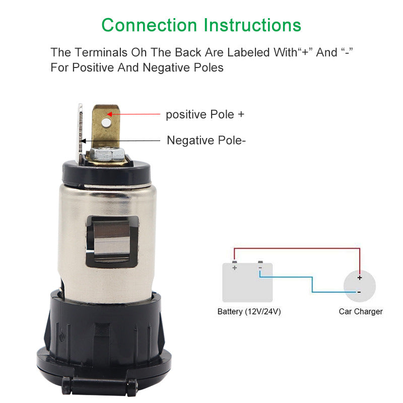 Auto 12V-24V 120W-250W Cigarette Lighter Socket Power Plug Outlet Replacement Parts for Car Truck Cigarette Lighter Splitter