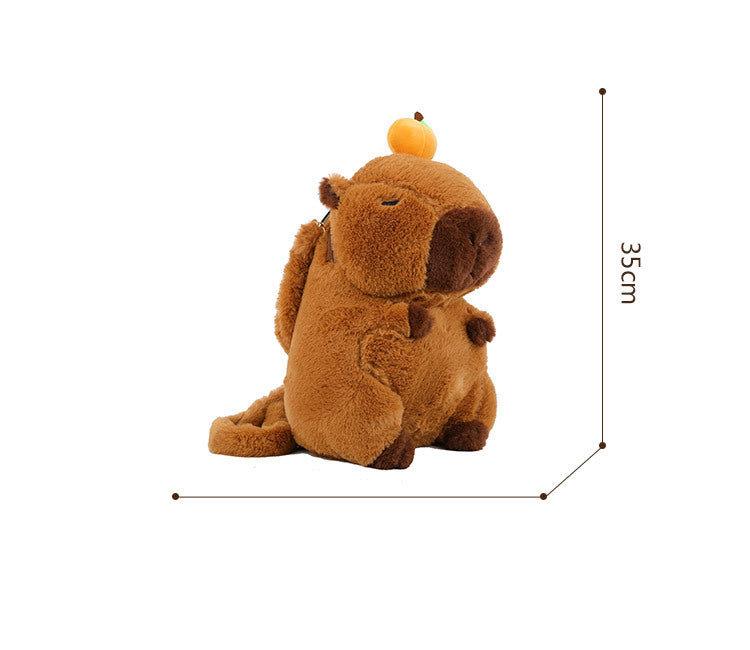 NEW Kawaii Plushie Doll Capybara Plush Backpack Handbag Children's Bag Toy Shoulder Bag Mini Knapsack Bags Gifts For Girlfriend