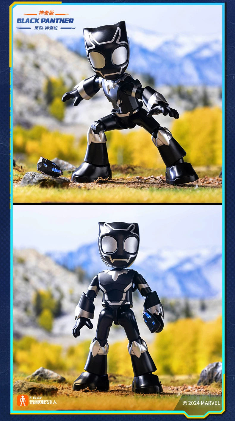 12cm Marvel Spider Amazing Friends 3 Blind box Model kits  Spider Man Peter Parker Miles Gwen  Action Figure Splicing toys