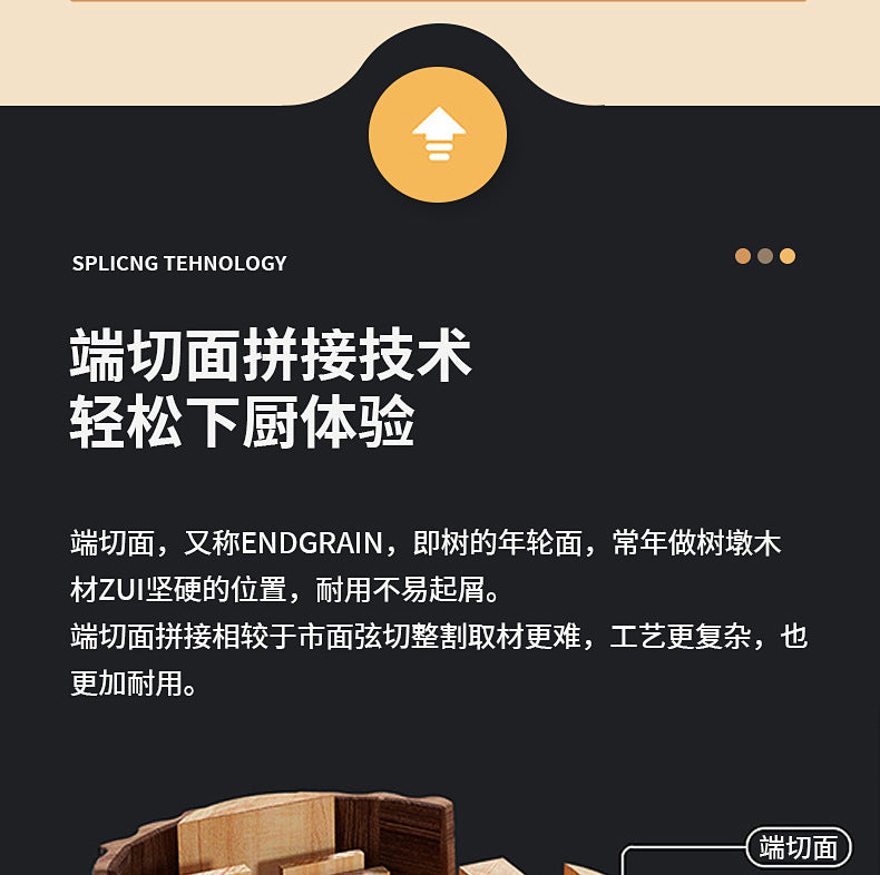 Cutting Board Double-sided Using Premium Acacia Wood Splicing Chopping Board Drain Water and Damp-proof Kitchen Tools