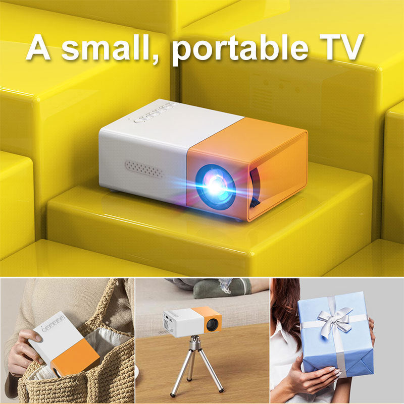 Mini projector 72 - inch screen LED lamp life 30000 hours, support hd, compatible with Android/IOS/Windows/HDTV/USB