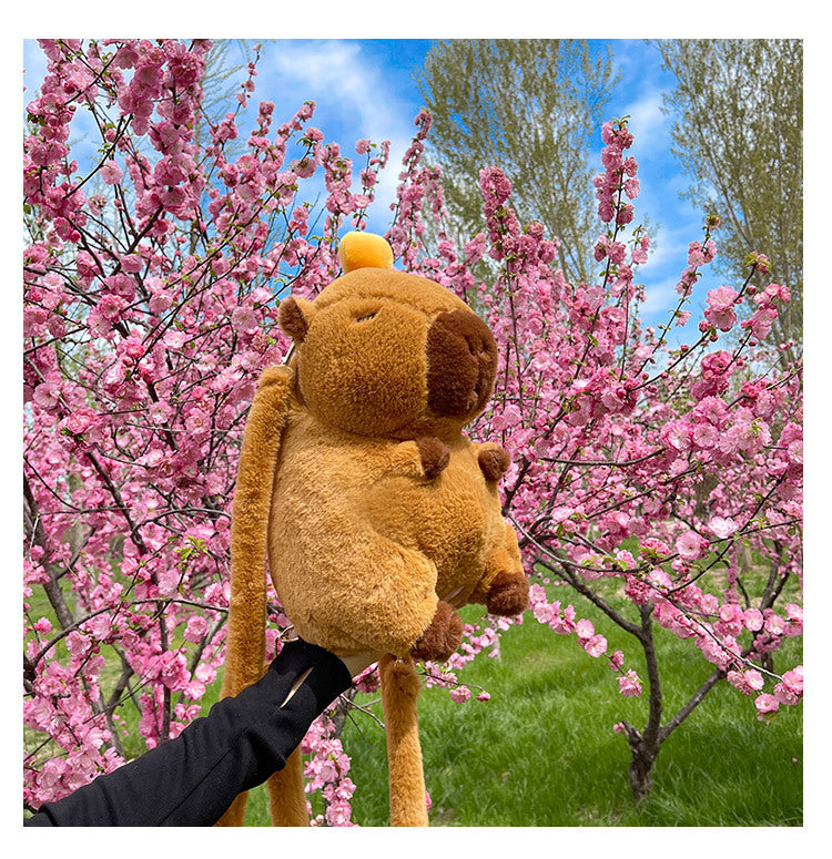 NEW Kawaii Plushie Doll Capybara Plush Backpack Handbag Children's Bag Toy Shoulder Bag Mini Knapsack Bags Gifts For Girlfriend