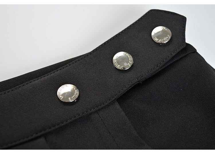 AltGoth Punk Mall Goth Shorts Skirt Women Y2k E-girl Streetwear Harajuku Leg Ring Buckle Detachable High Waist Emo Alt Clubwear