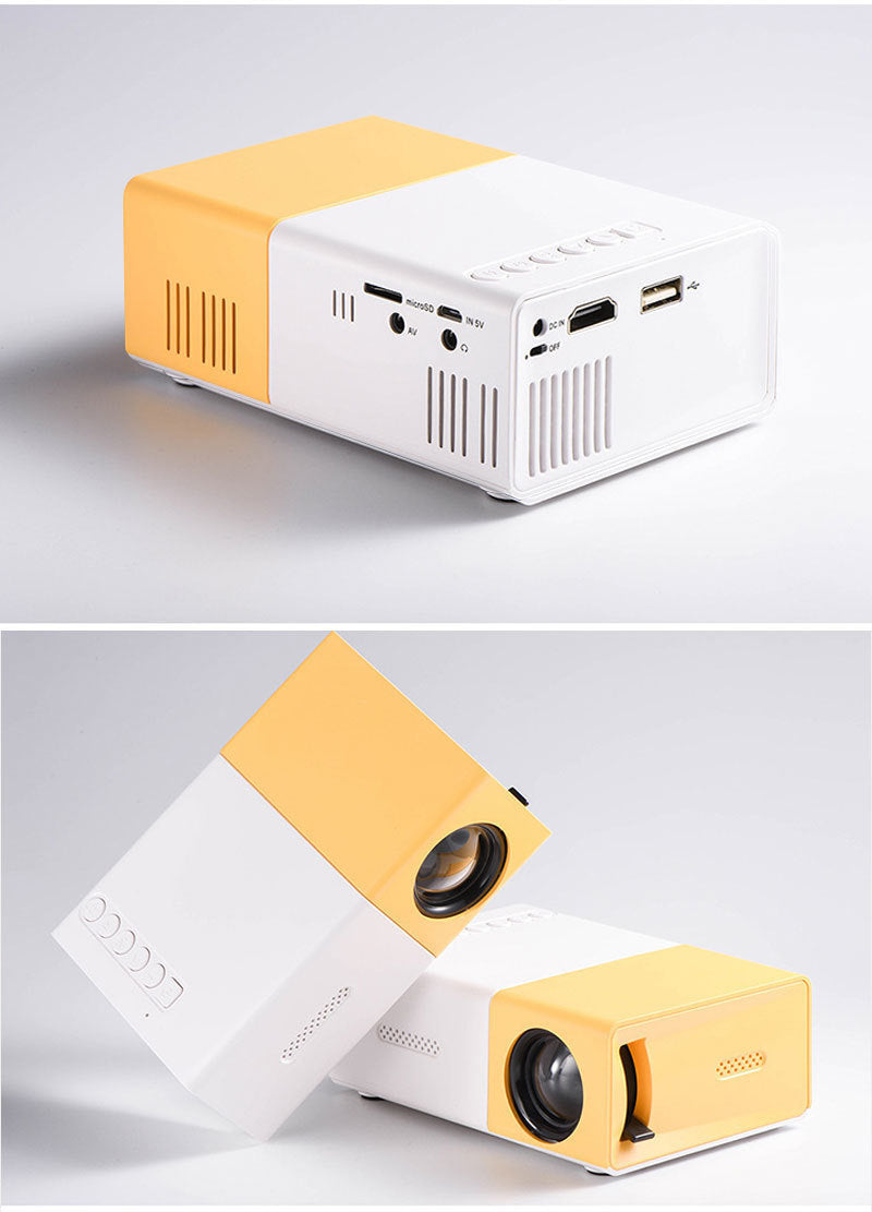 Mini projector 72 - inch screen LED lamp life 30000 hours, support hd, compatible with Android/IOS/Windows/HDTV/USB