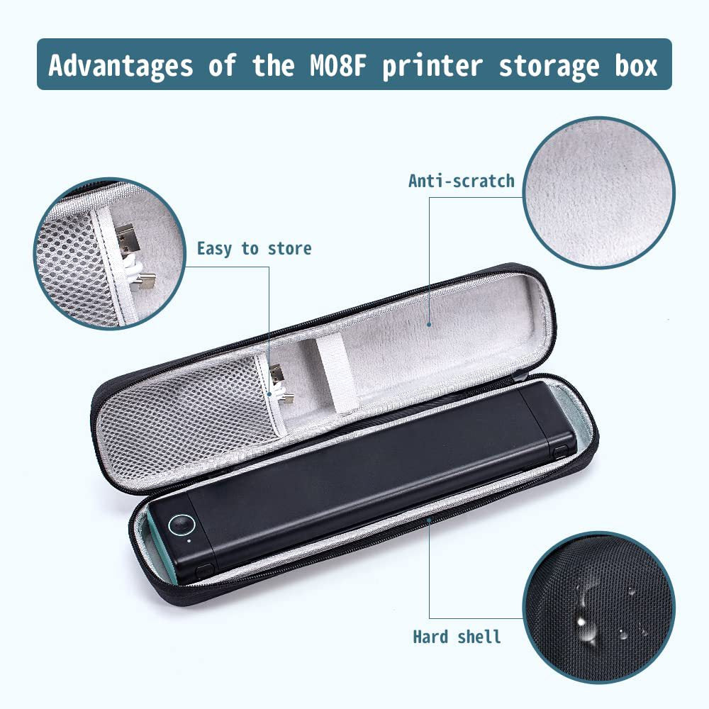 phomemo M08F Hard Case Organizer Bag Oxford Cloth Material For P831/TP81/Q302A4 printer