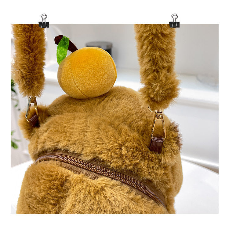 NEW Kawaii Plushie Doll Capybara Plush Backpack Handbag Children's Bag Toy Shoulder Bag Mini Knapsack Bags Gifts For Girlfriend