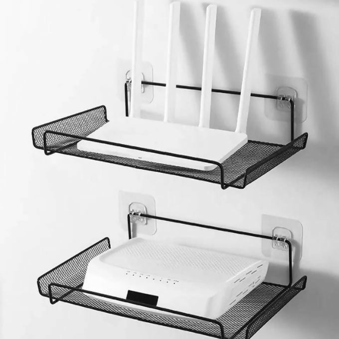 Wifi Router Storage Rack Holder Remote Control Bracket Holder Shelf