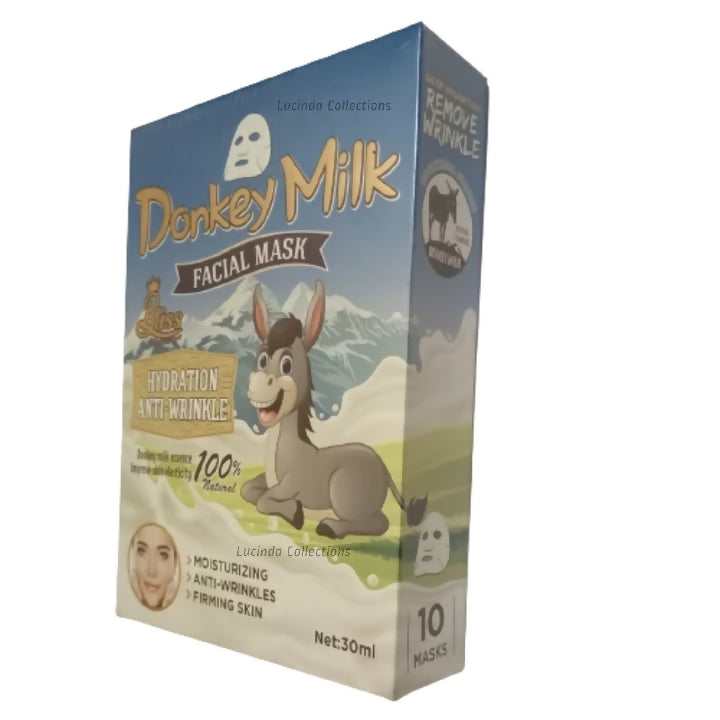 10Pcs Donkey Milk Facial Mask