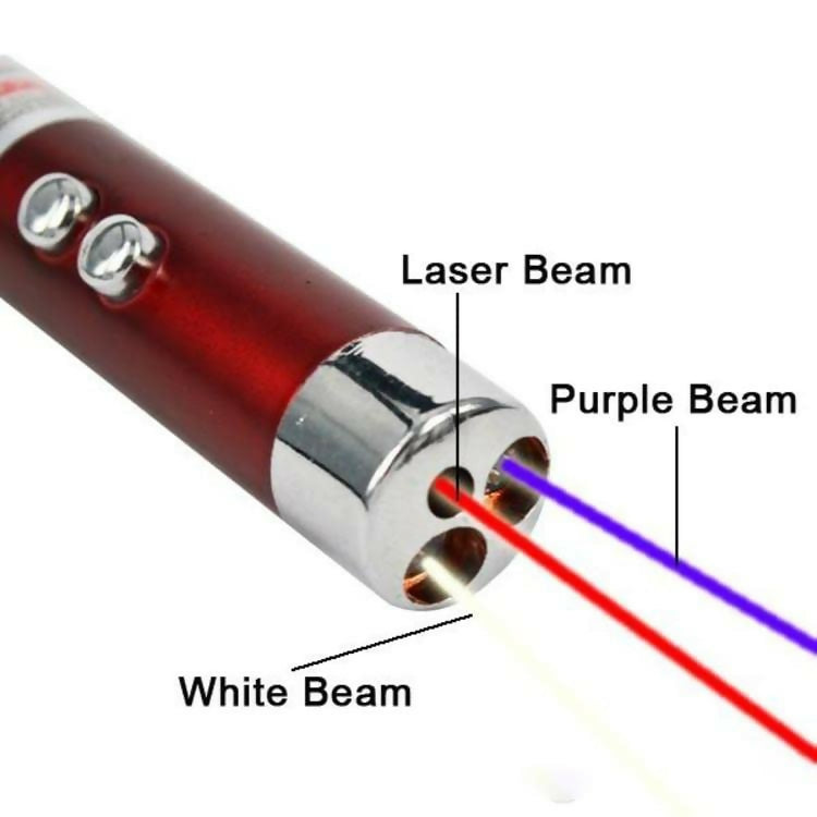 3 in 1 Laser Pointer and LED Torch & UV Light with Keychain