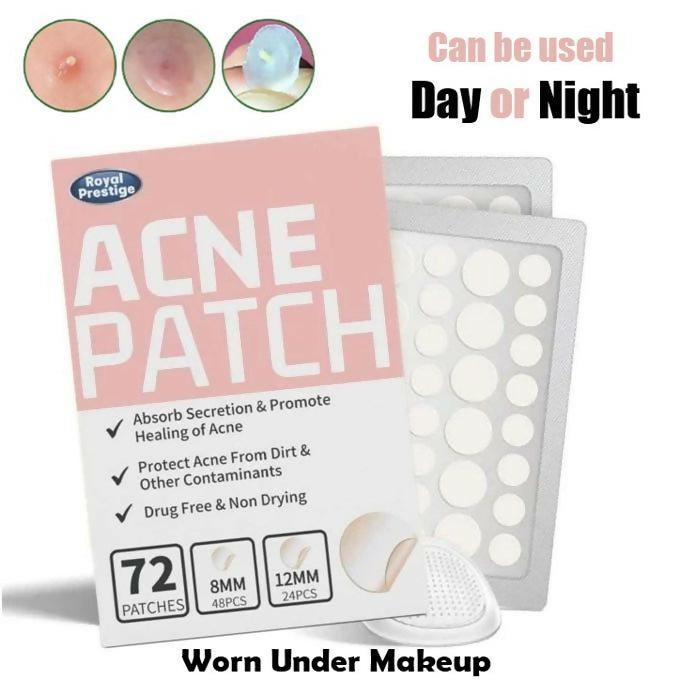 72pcs Acne Pimple Patches Hydrocolloid Waterproof Stickers Royal Prestige Facial Patch Scar Cover Mask