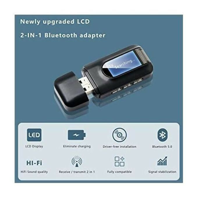 2-in-1 Wireless Visualization Bluetooth Transmitter/Receiver Adapter