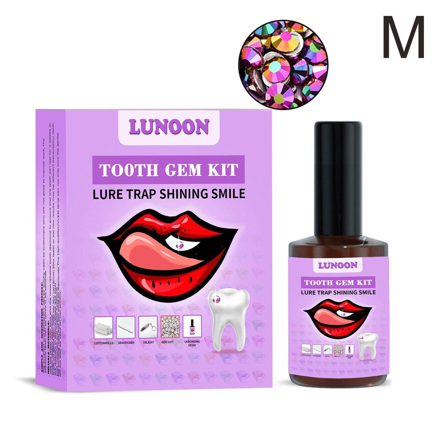 DIY Teeth Ornament With Curing Light Glue Professional Dental Adhesive Gem Crystals Ornaments Easy To Remove Unisex Dental Decor