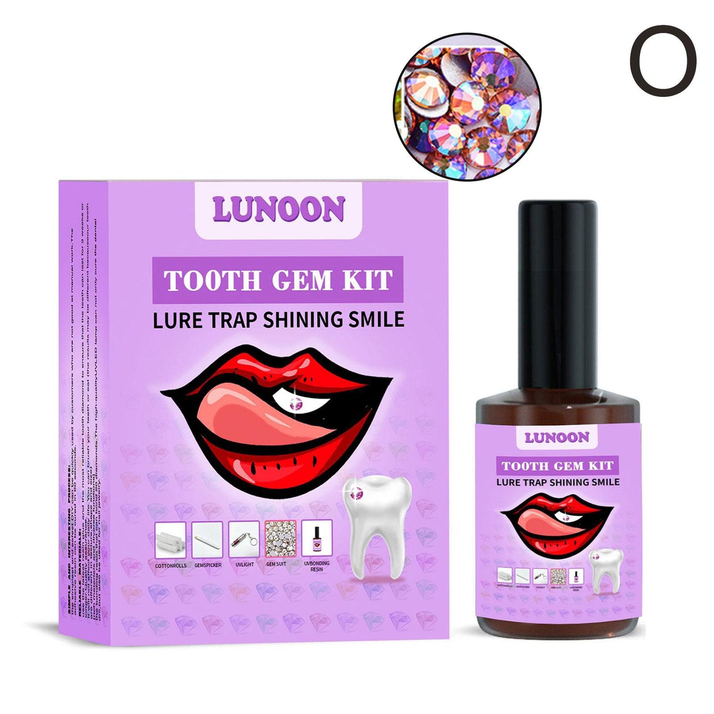 DIY Teeth Ornament With Curing Light Glue Professional Dental Adhesive Gem Crystals Ornaments Easy To Remove Unisex Dental Decor