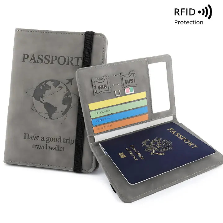 RFID Passport Holder – Ultra-Thin PU Leather Travel Wallet Organizer