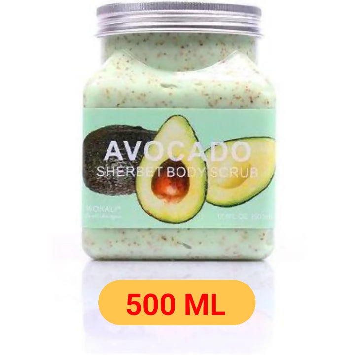 Wokali Avocado Sherbet Body Scrub, 500ml