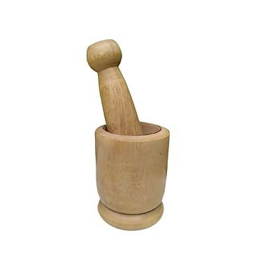 Wooden Mortar and Pestle Set 12x15cm