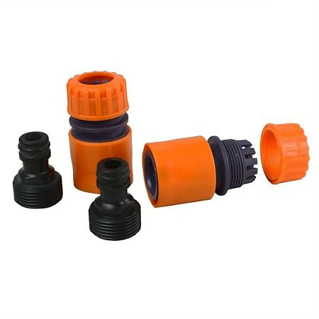 3pcs 1/2" 3/4" Garden Water Hose Pipe Fitting Set