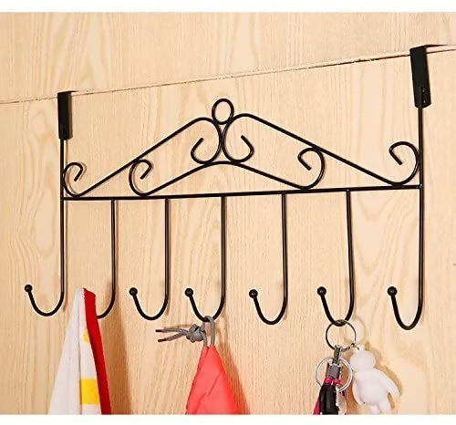 Over Door Metal Hanger with 7 Hooks