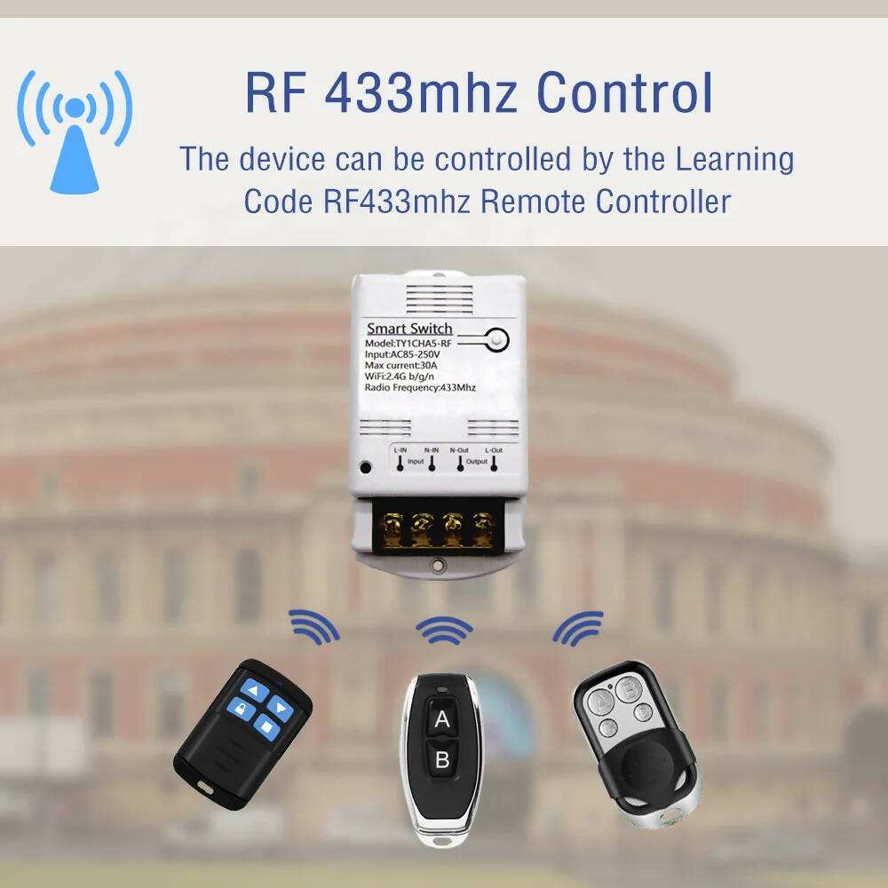 Wifi Relay Module 85-250V 12V 24V 30A Smart Switch Tuya Smartlife App Remote Control Inching Timer Alexa Google Home Automation