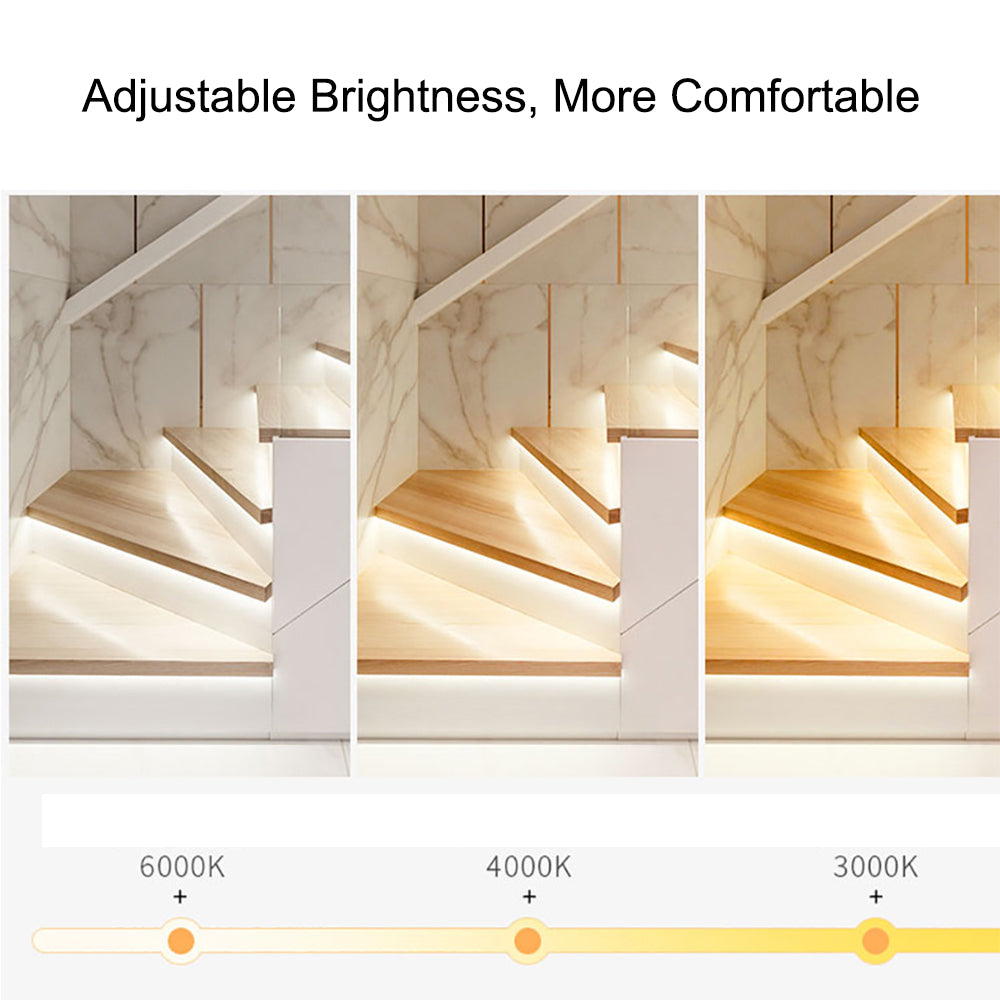 LED Motion Sensor Adjustable Brightness Automatic 32 Channels Stair Light Controller Kit DC 12V 24V For Stairs Flexible Strip