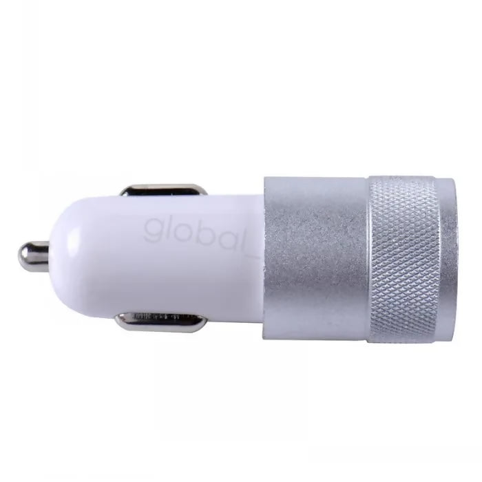 Aluminium Twin Dual port USB 12 V car charger adapter 2.1A