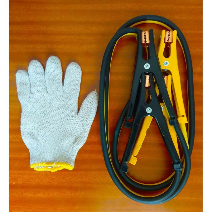 AL Khateeb 500 AMP Booster Car Jumper 7.2ft Cables + Free Gloves + Bag