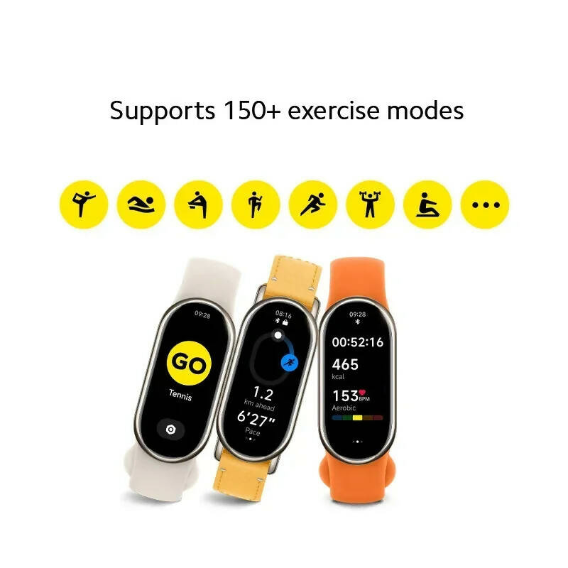 Global Version Xiaomi Smart Band 8 Blood Oxygen Monitor 1.62'' AMOLED Screen 16 Days Battery Life