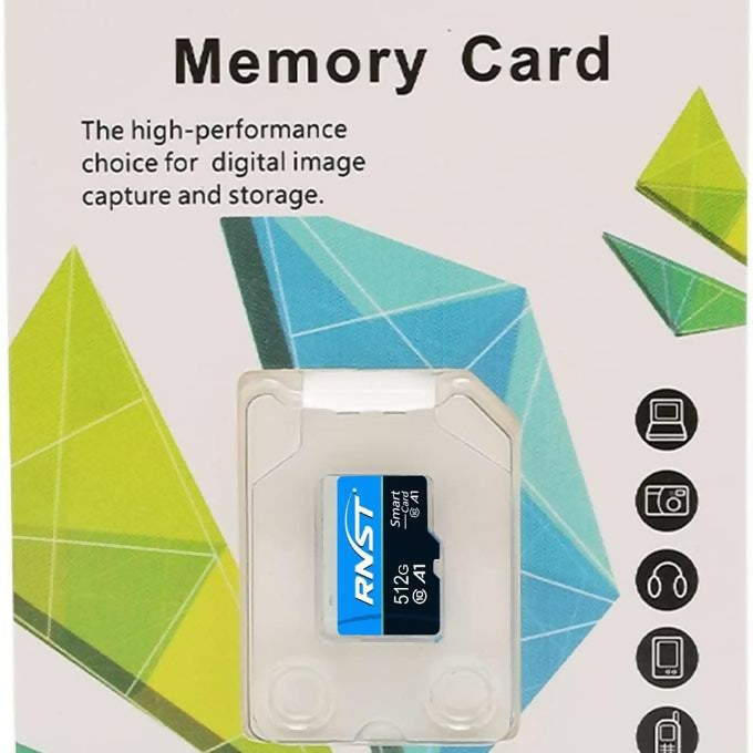 RNST 512GB Memory Card Micro SD TF RNST High Speed Flash Smartphone CLASS-10/U1/A1